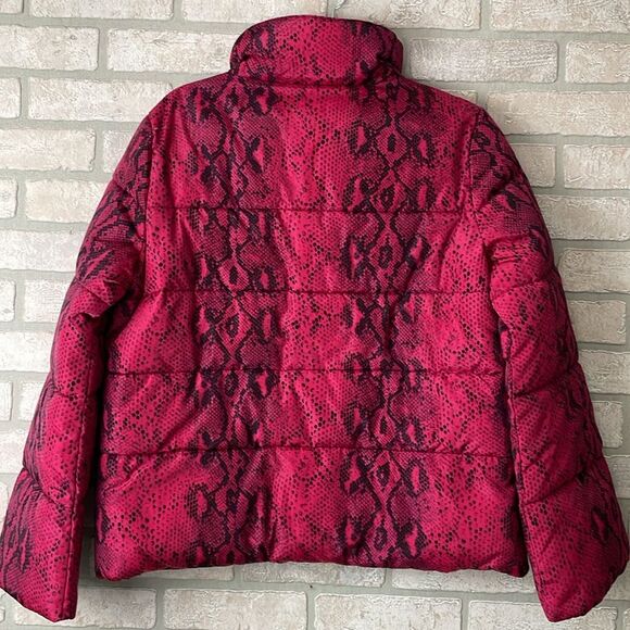 Betsey Johnson Snake Print Quilted Puffer Coat size S - Picture 6 of 8